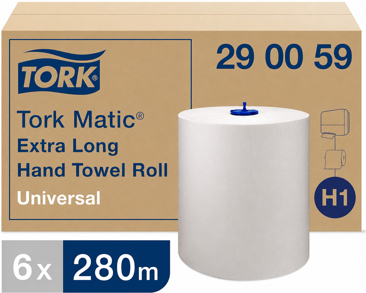 290059 - Tork Matic® Essuie-Mains rouleau extra long Universal Blanc H1