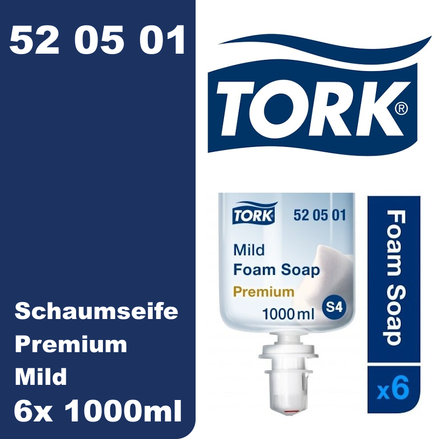 520501 - Tork milde Schaumseife S4 - Karton à 6 Patronen