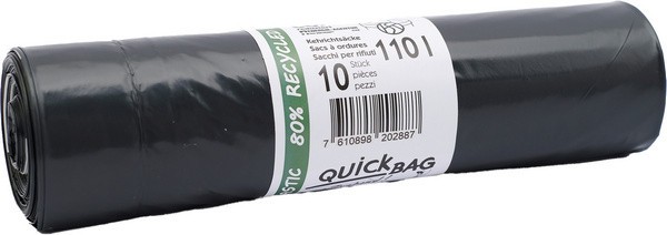 Kehrrichtsack Abfallsack Quickbag OKS mit Zugband 110 Liter AS506