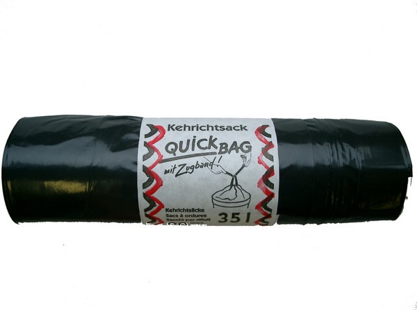 Kehrrichtsack Abfallsack Quickbag mit Zugband 35 Liter AS504
