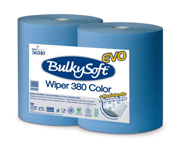 BulkySoft® Industrierolle Blau Zellstoff 2 | 1000 56340 8018426563407