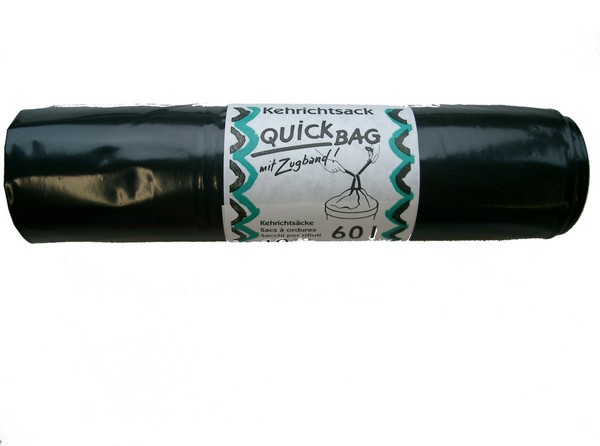 Kehrrichtsack Abfallsack Quickbag mit Zugband 60 Liter AS505